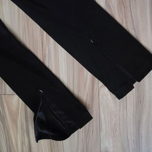 🆕️ Good American Croc Exec Faux Leather Tonal Snake High Waist Pants in Black - Picture 6 of 15